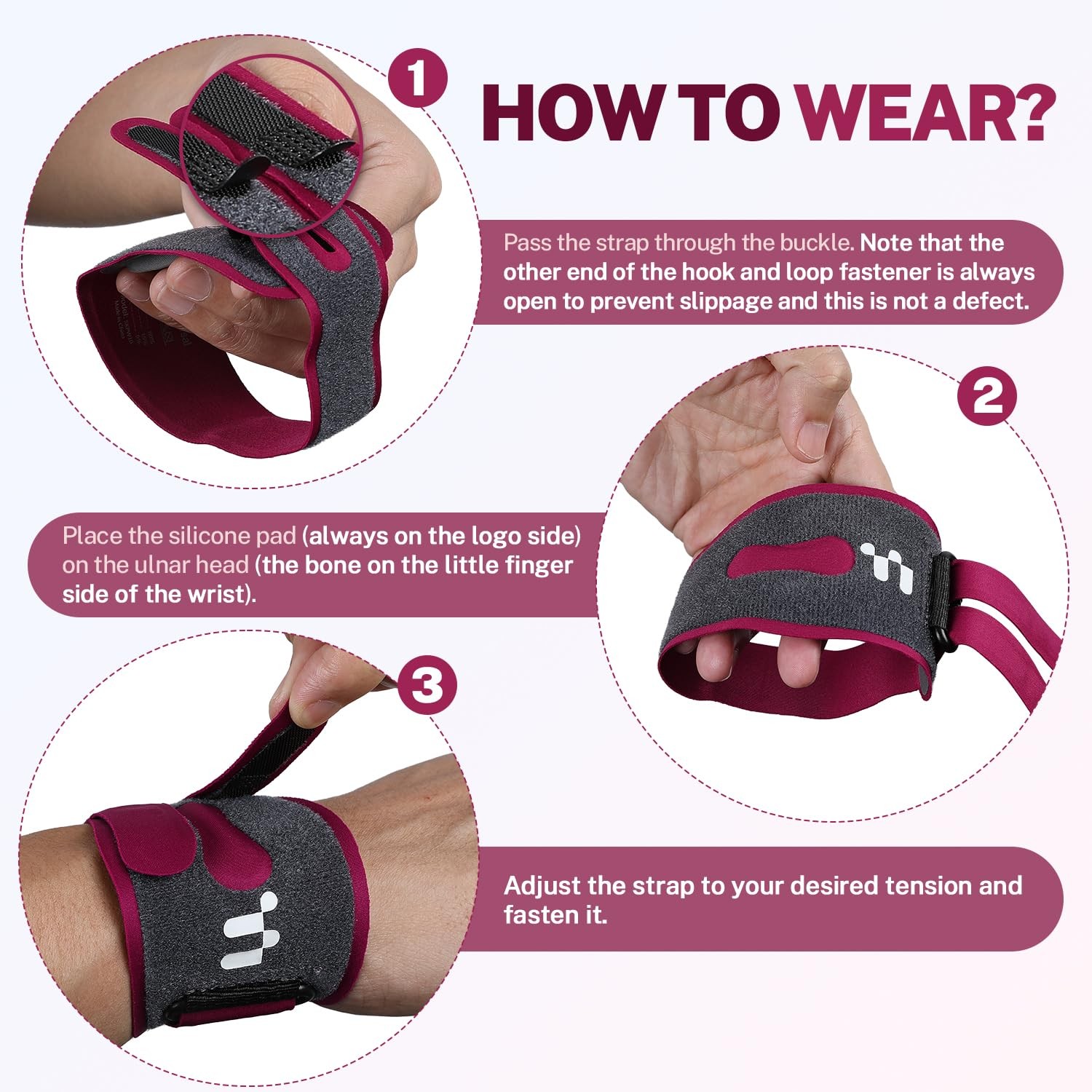 Ultra Thin TFCC Wrist Brace with Targeted 3D Gel Pad Support