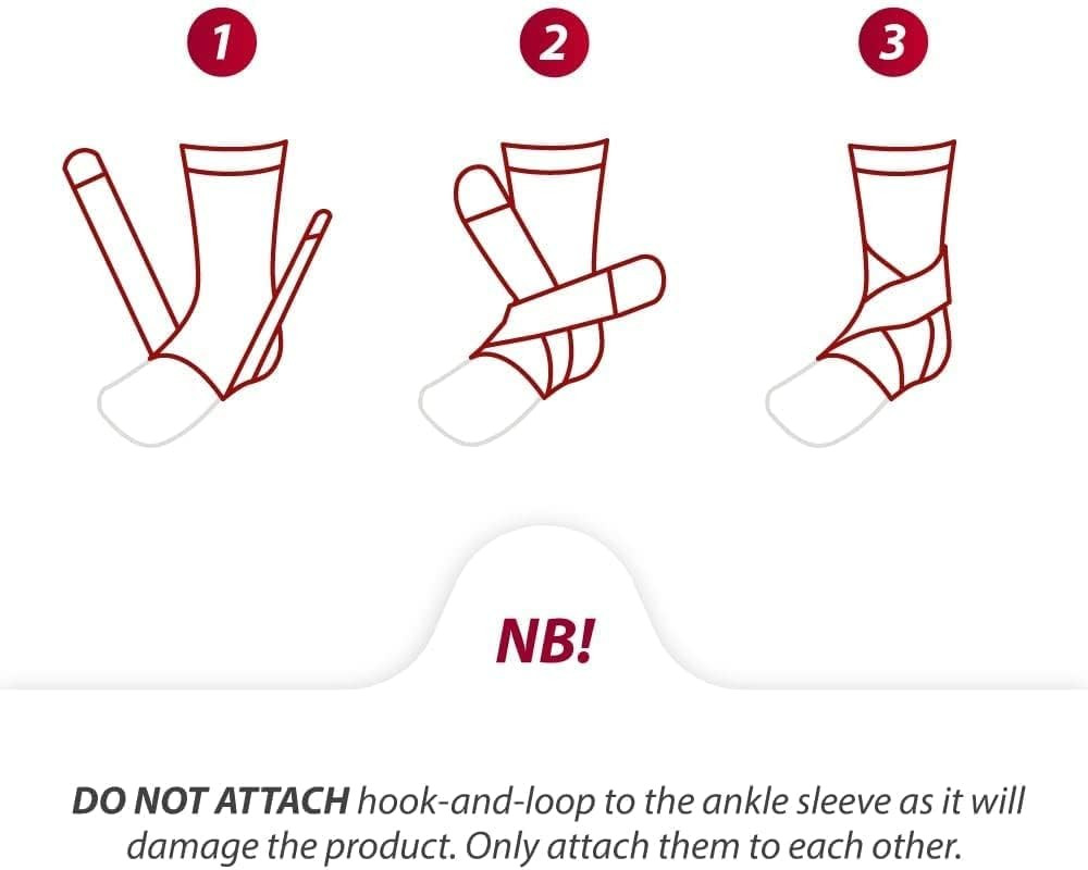 Ankle Compression Sleeve with Compression Support Strap. Achilles Tendon Support