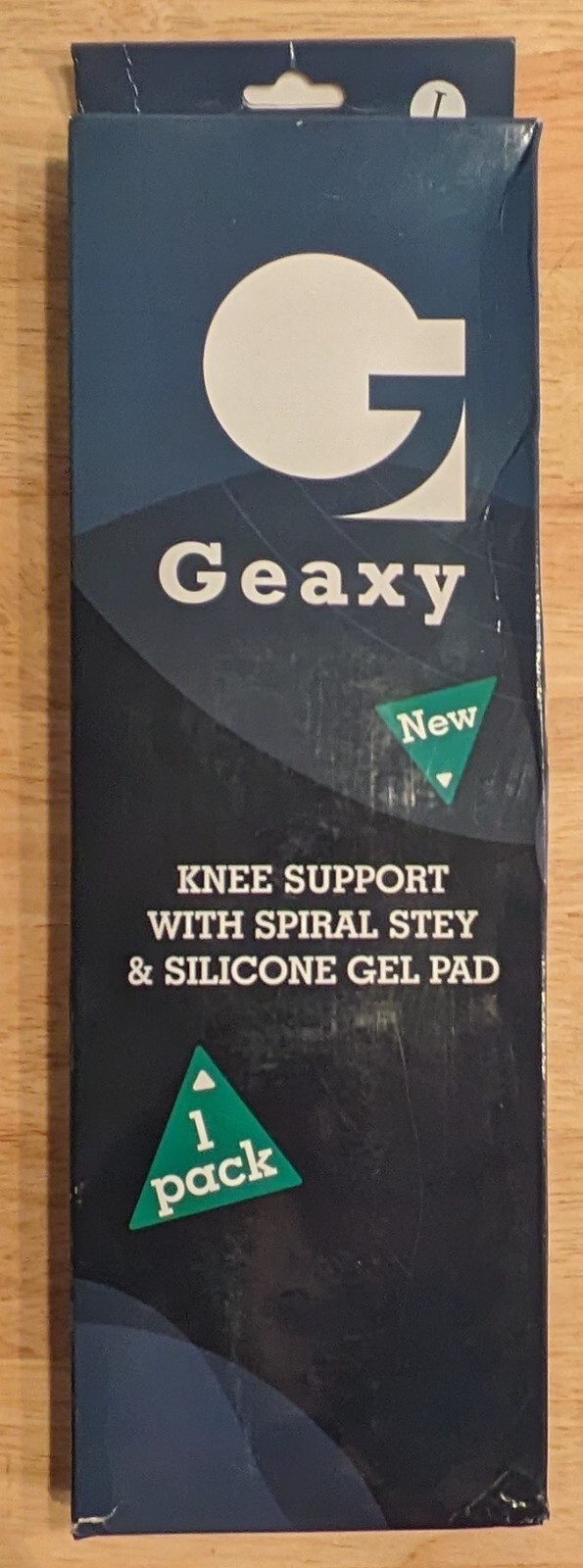 Geaxy – Knee Support With Spiral Stey & Silicone Gel Pad – Size L – New