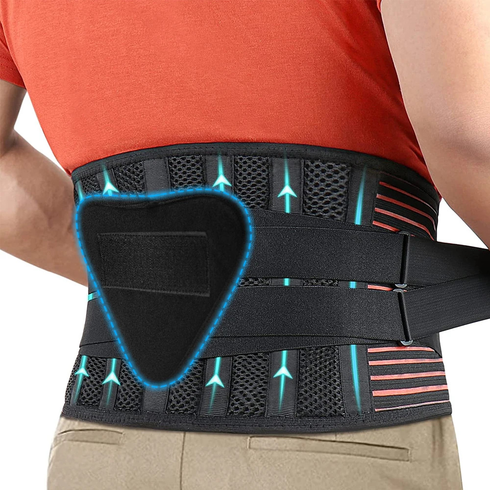 Back Brace Adjustable Waist Belt Support Brace for Lumbar Trainer Sweat Belt for