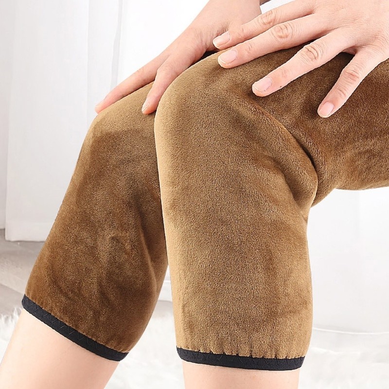 Fleece Lining Knee Warmer Thicken Fleece Lined Knee Sleeve Knee Heating Pad