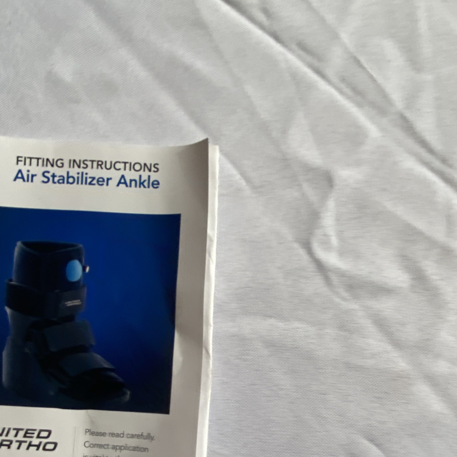 United Ortho Air Stabilizer Ankle Adjustable Boot Large Black Stabilization