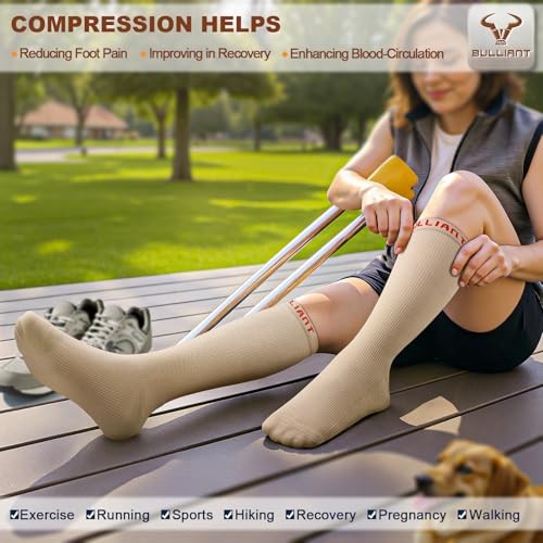 Compression Socks 3Pairs-15-20mmHg Circulation Small-Medium 3pairs-nude7958