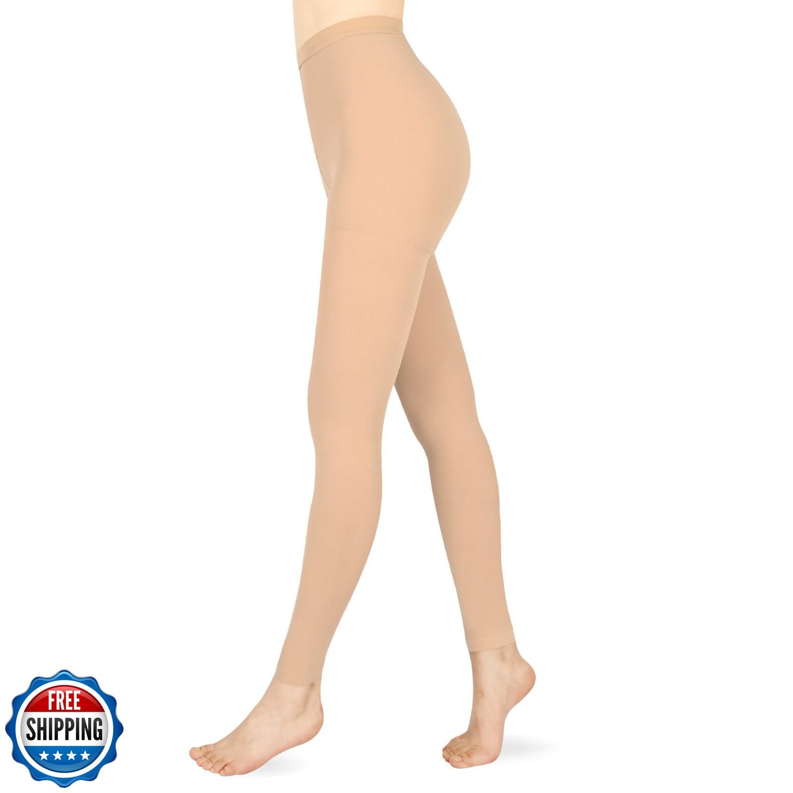 Wegitcs Compression Pantyhose for Women and Men, Footless 15-20 mmHg Medical