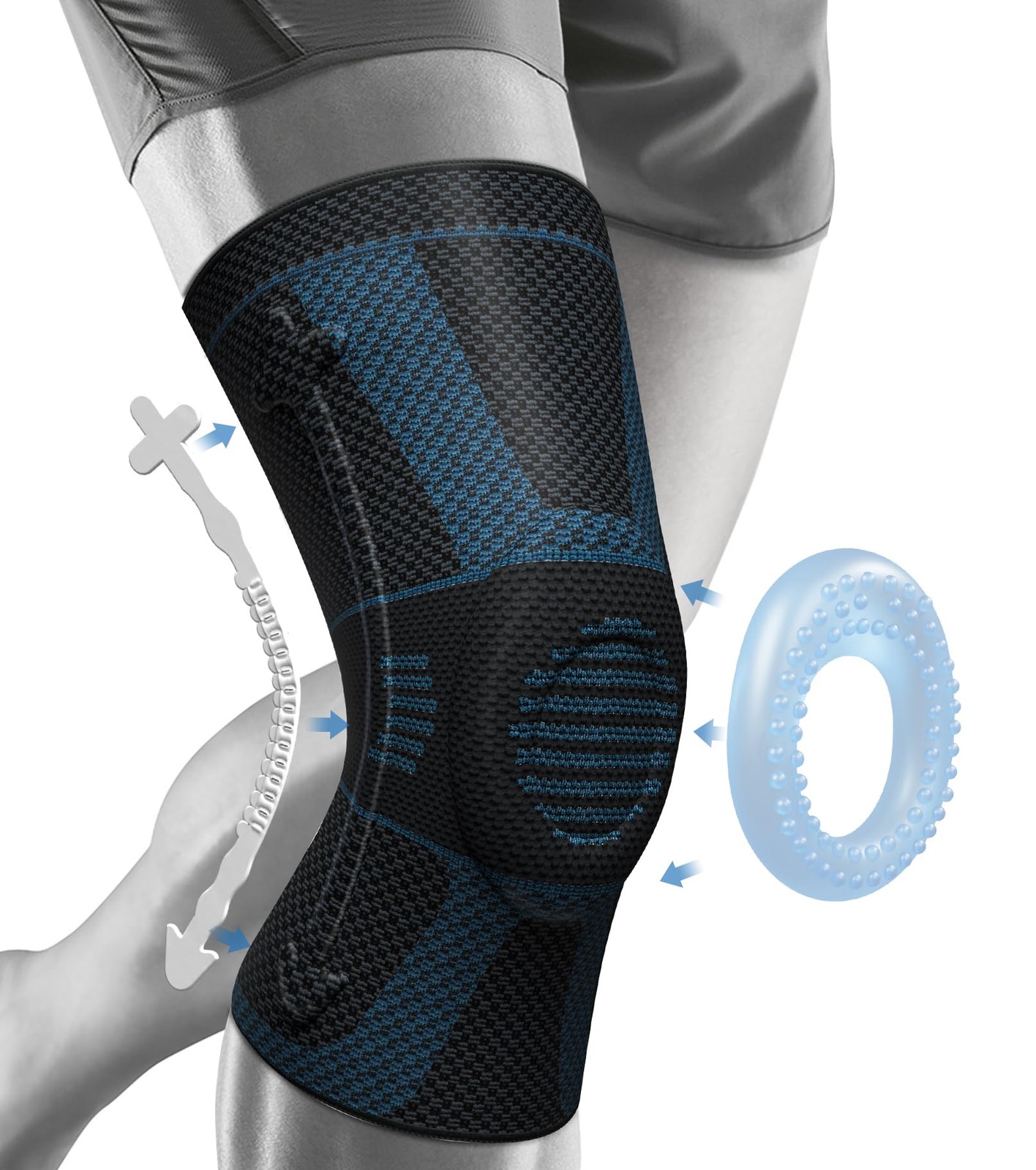 Professional Knee Brace for Pain Relief, Medical Knee Compression Sleeve, Kne…