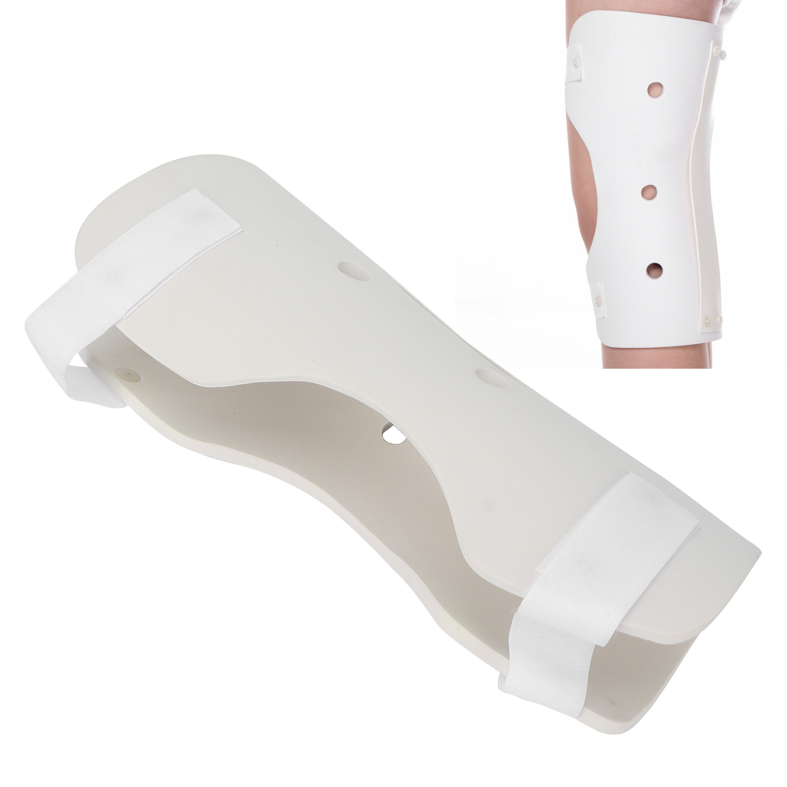 Knee Splint Knee Immobilizer Compression Sleeve Straight Leg Support Brace Left