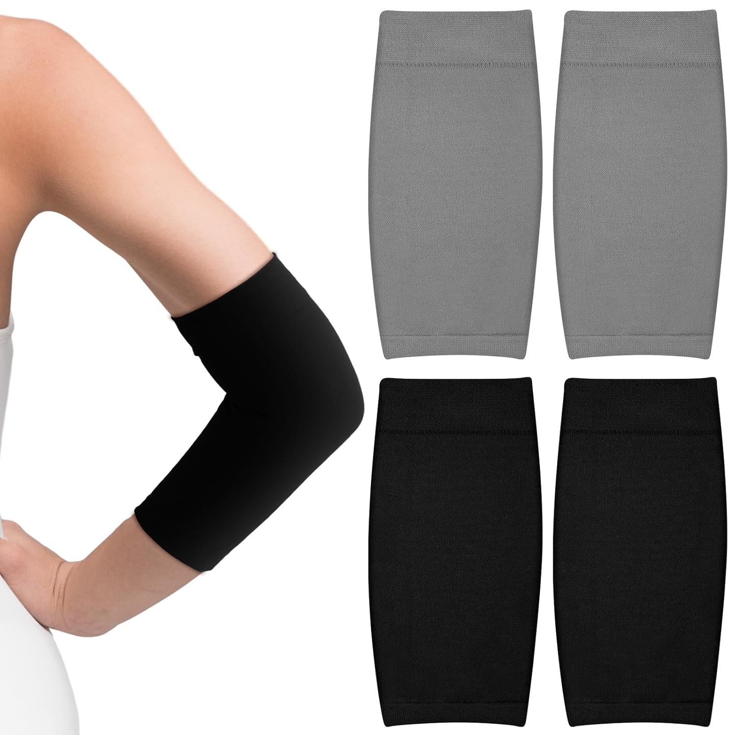 2 Pairs Tattoo Cover up Sleeve Forearm Arm Sleeves for Women Men Compressi