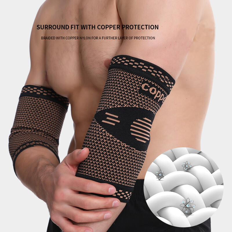 Copper Compression Sleeves Tennis Elbow Golf Elbow Tendonitis Orthopedic Brace