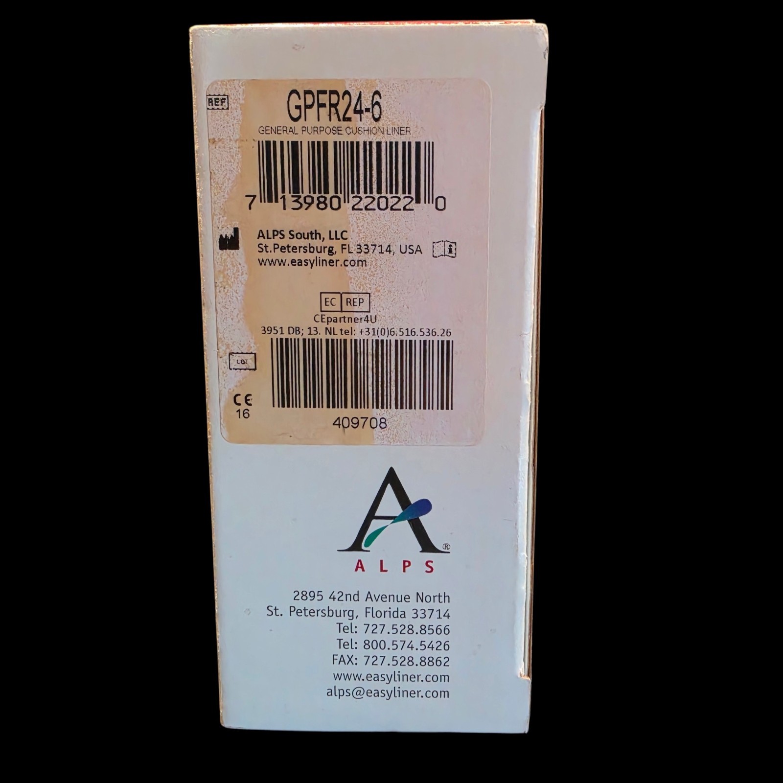 ALPS 10″ Long General Purpose Prosthetic Cushion Liner GPFR24-6 Model 409708 NEW