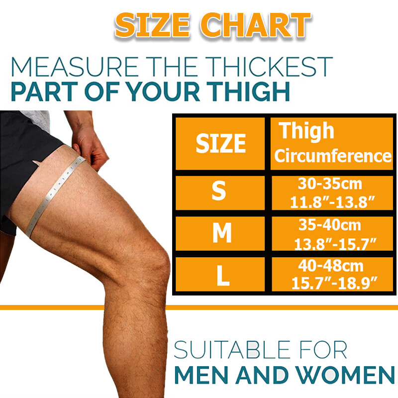 Copper Compression Thigh Hamstring Support Sleeve Brace Sport Upper Leg Pain US