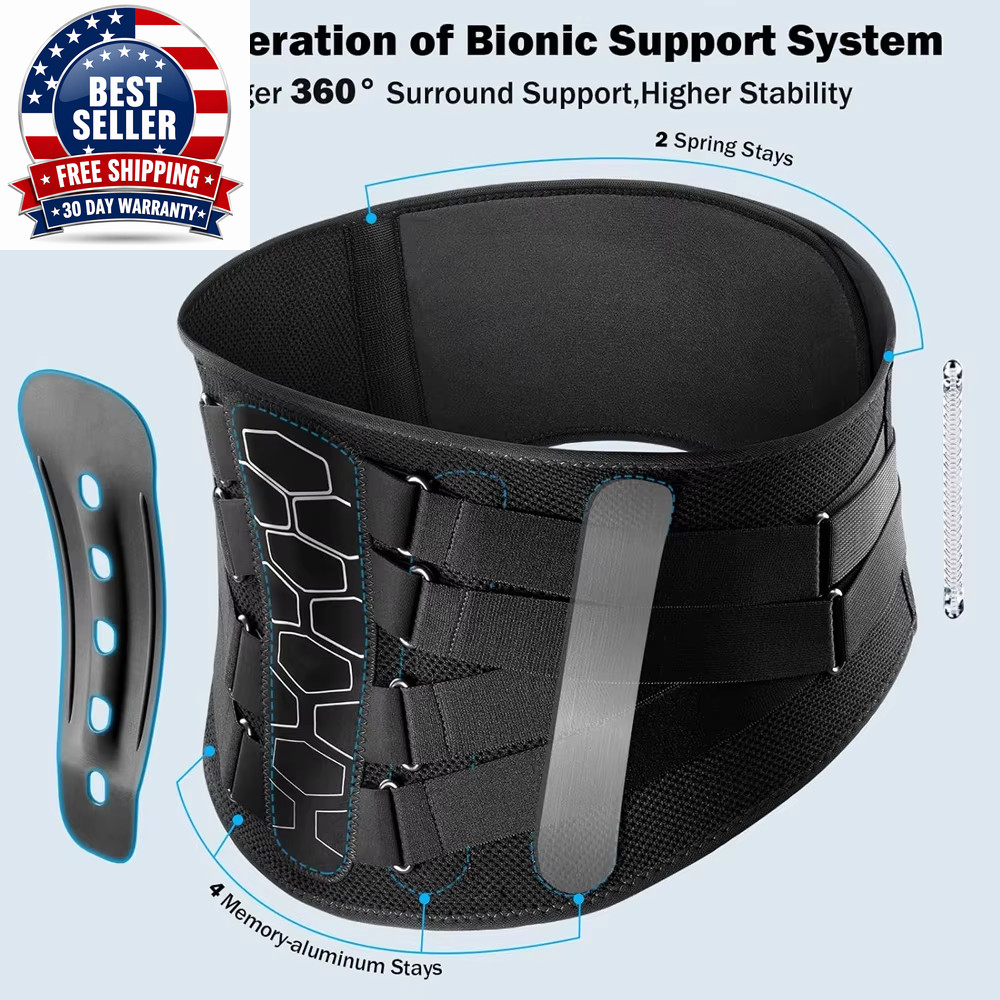 Back Brace for Lower Back Pain, Sciatica, Herniated Disc, Scoliosis, Back Suppor