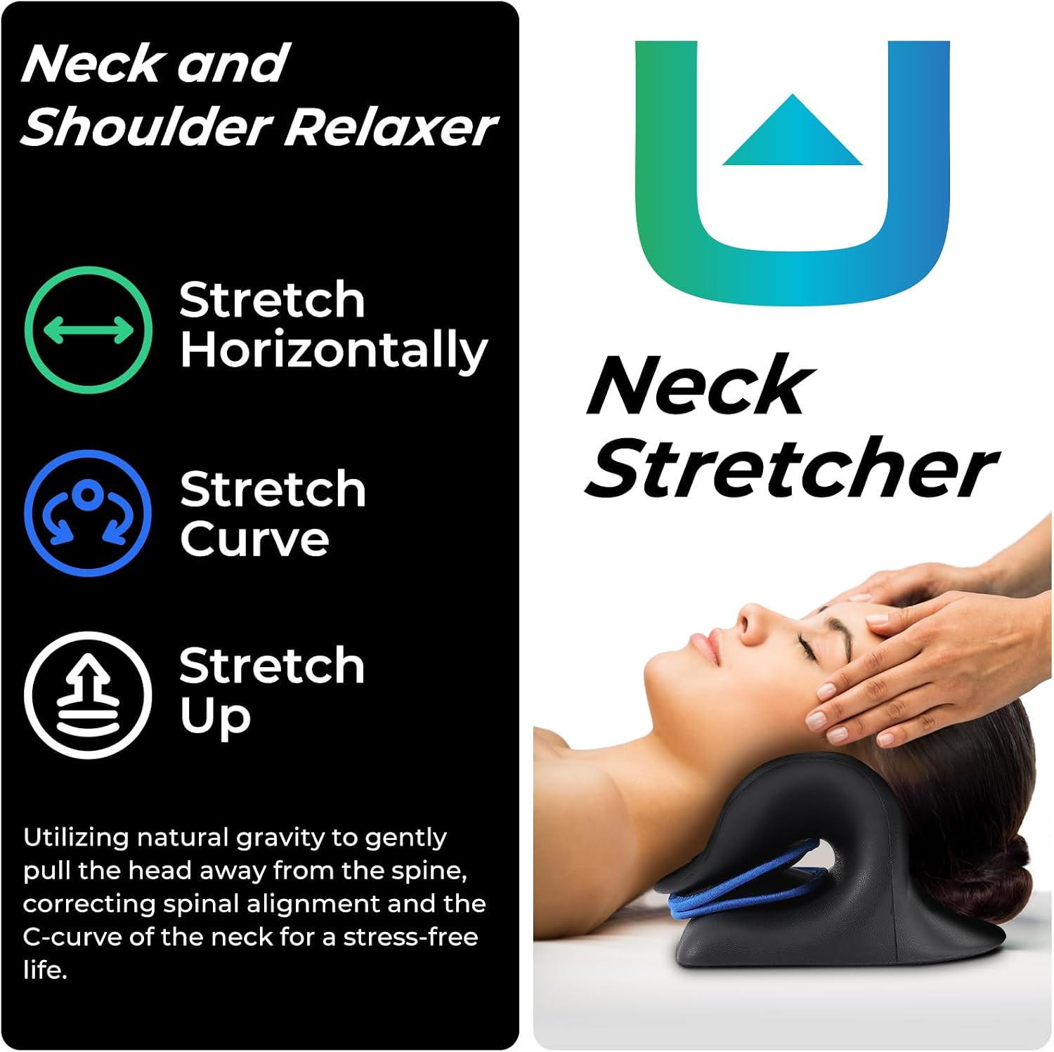 NECKUP Advanced Airbag Neck Stretcher, Neck Pain Relief Ergonomic Cervical Spine