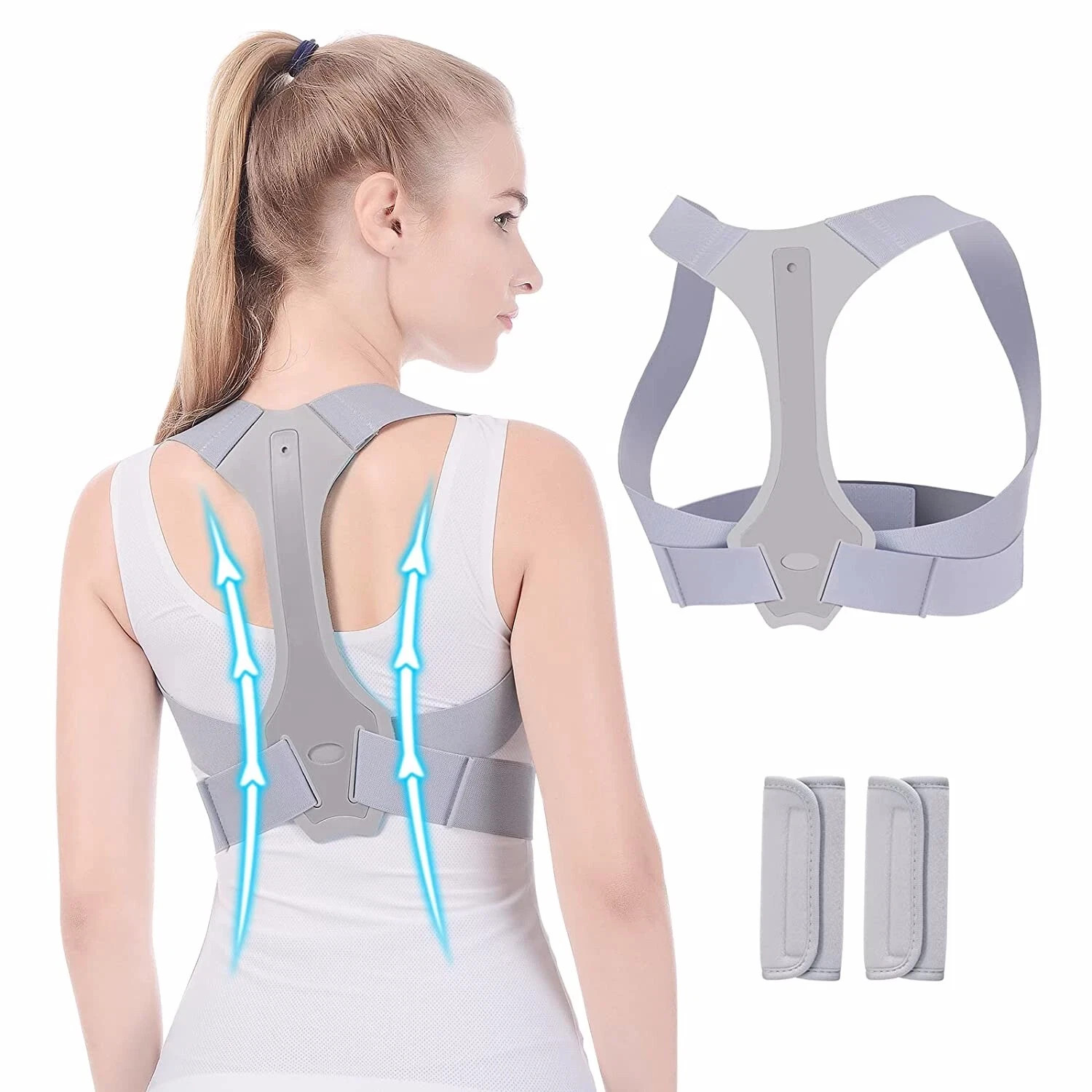 Back Brace Posture Corrector, Shoulder Straightener for Upper and Lower back