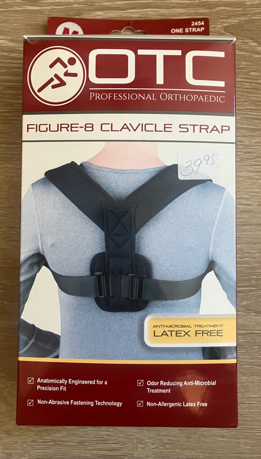 OTC Professional Orthopedic Clavicle Strap Figure-8 Medium Black EUC 2454-M