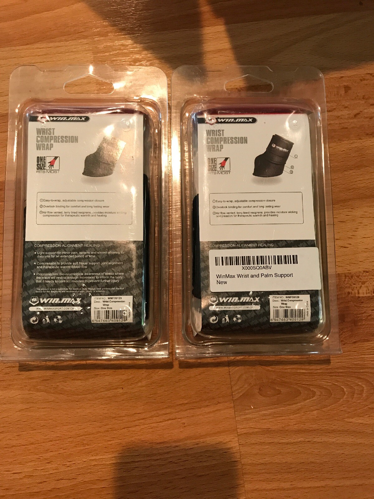 Winmax Wrist & Palm Support NIP One Size Fits Most Lot Of 2