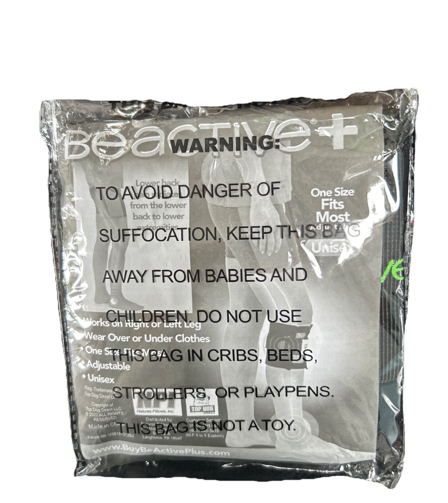 BeActive + Acupressure Calf Wrap for Back Pain Relief, Unisex, One Size New