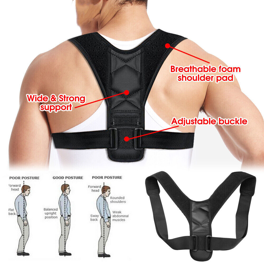 Upper Posture Corrector Back Brace Spine Support Shoulder Clavicle Strap Vest US