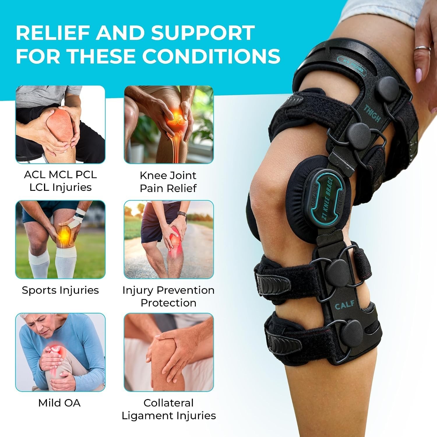 Z1 Hinged Knee Brace – Pain Relief & Osteoarthritis Support