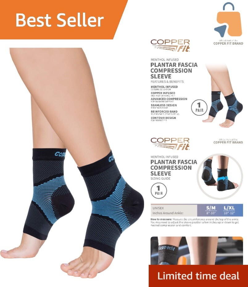 Advanced Compression Foot Sleeves for Fast Plantar Recovery – Menthol Included
