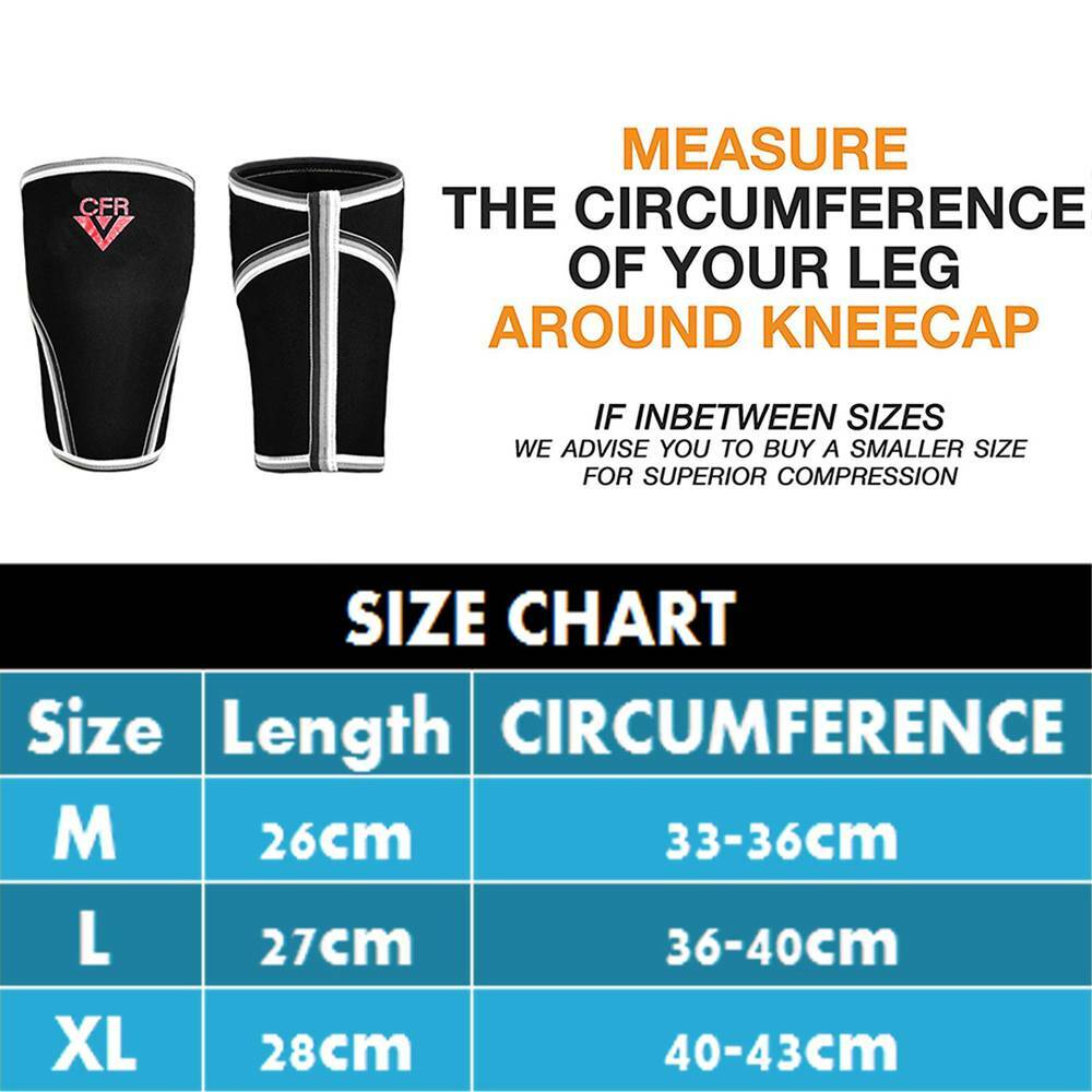 Knee Sleeves Support Compression Weightlifting 7mm Neoprene Sleeve Squats Brace