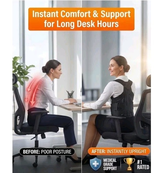 Posture Corrector for Women & Men, Back Brace, X-Style Lumbar Support System