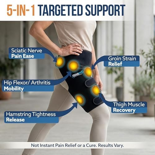 5-in-1 Adjustable Hip Brace for Sciatica Pain Relief, Groin & Thigh Support, Mob