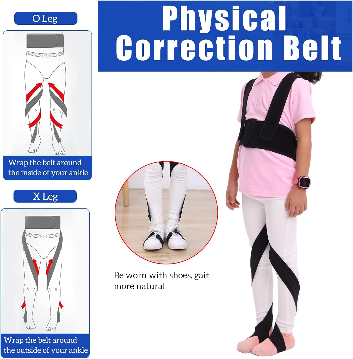 O/X Leg Type Correction Belt Leg Posture Corrector Band Bandage Unisex Teens O/X