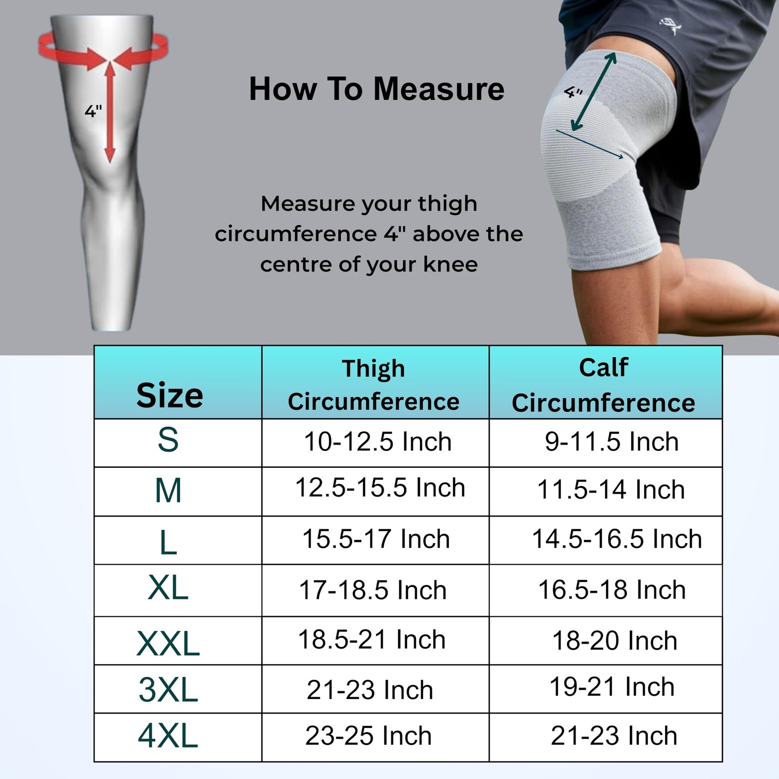 2-Pack Bamboo Knee Compression Sleeve for Men and Women, Compression Knee Sleev