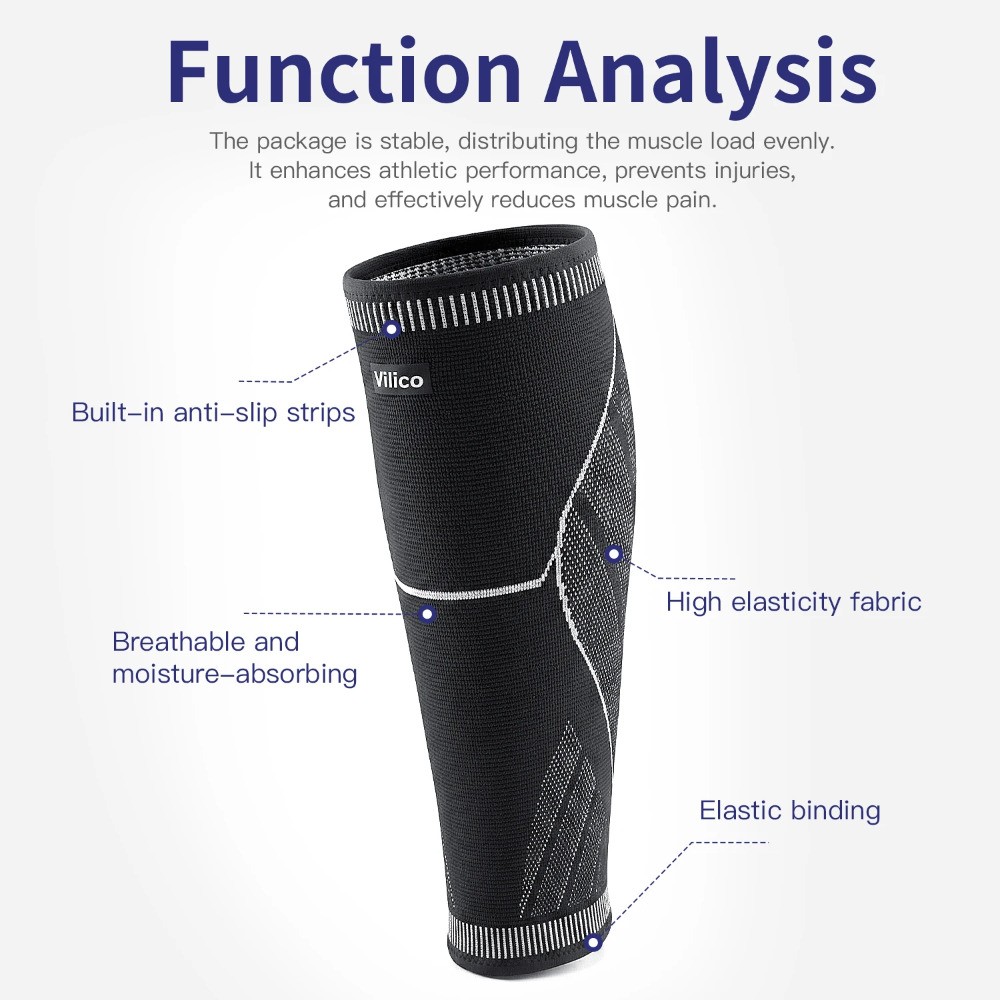 1/2X Running Athletics Compression Sleeve Leg Calf Shin Elbow Knee Pad for Sport
