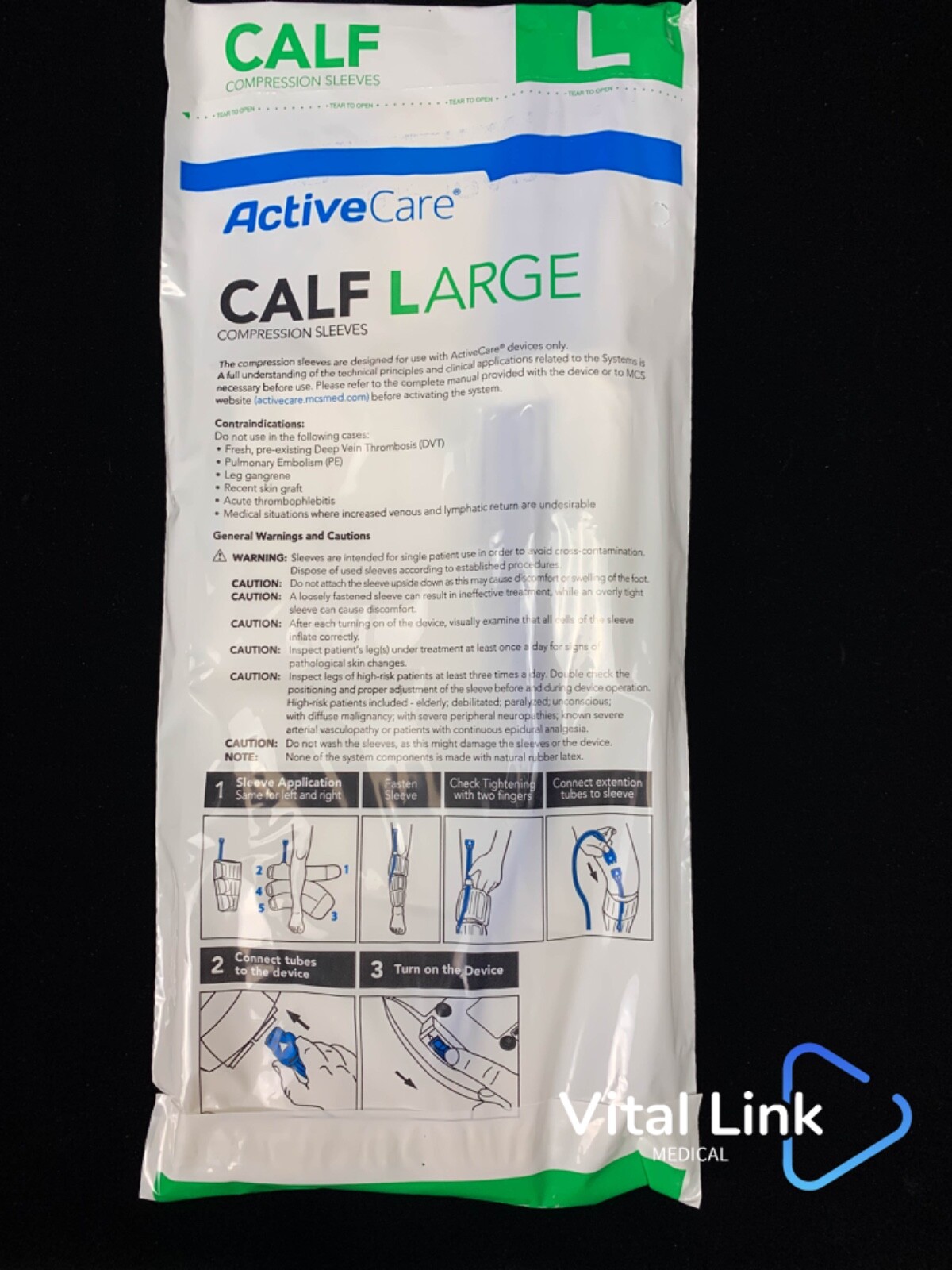 Zimmer ActiveCare Calf Compression Sleeves, Large With Stockinette A201C220S (5)