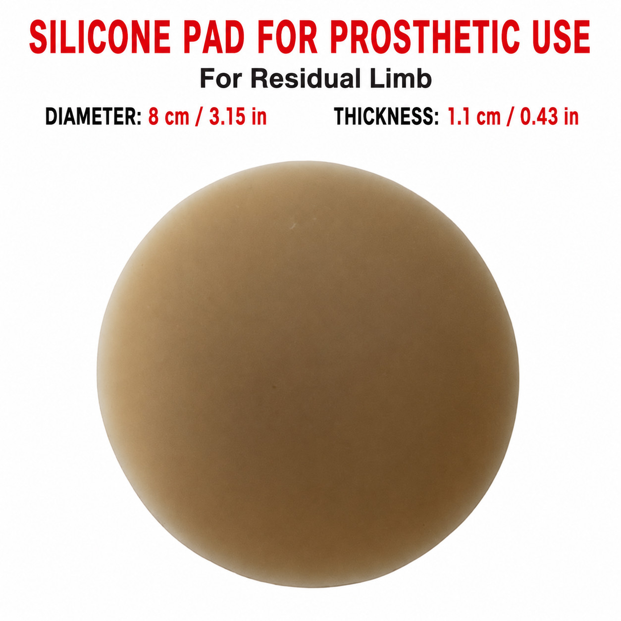 Prosthetic Silicone Cushion Pad for Residual Limb Socket Anti-Friction Insert