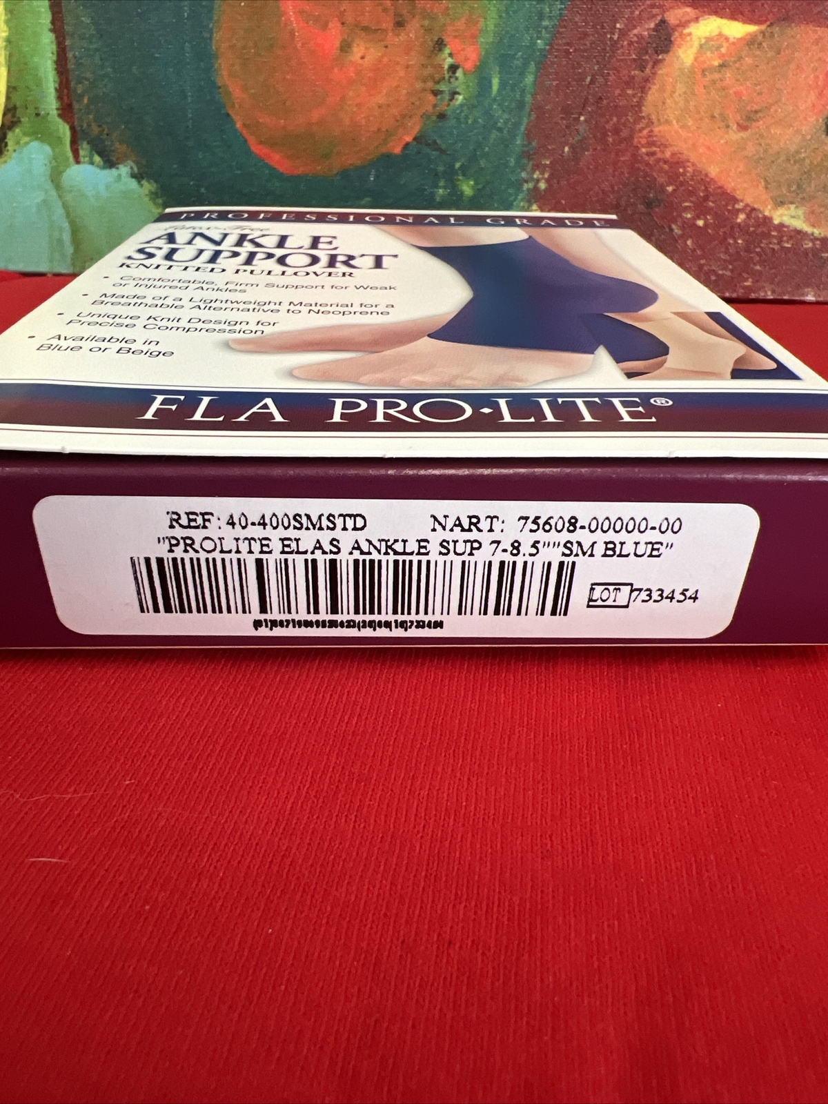 FLA Pro-Lite Ankle Support Knitted Pullover Blue Size Small New In Box