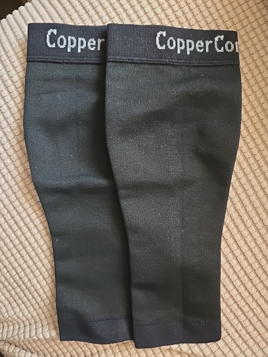 Copper Compression Calf Sleeves, 1 Pair, Small, Black, No Box