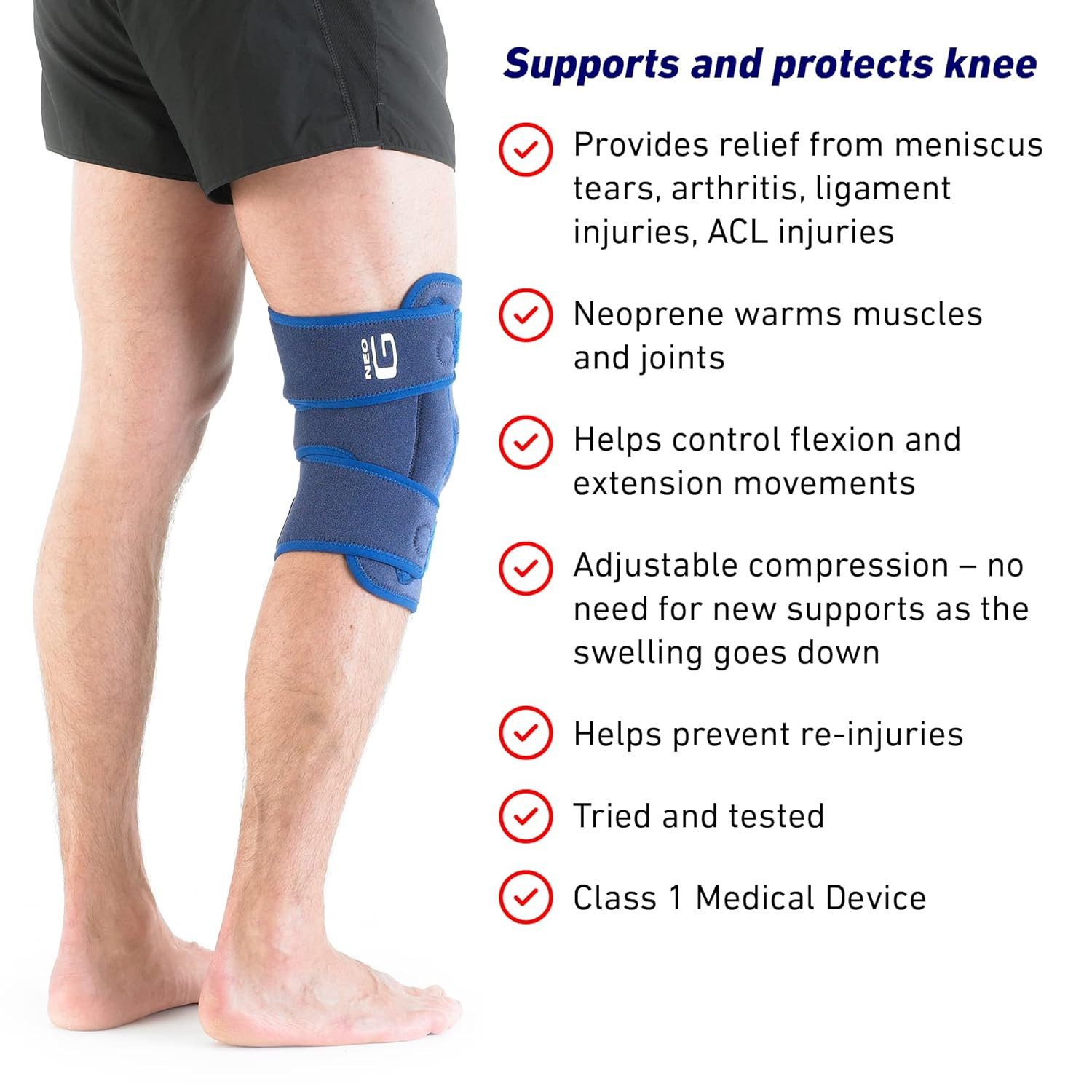 Hinged Knee Brace – Knee Support for Joint Pain, Patellar Tracking, Meniscus Tea