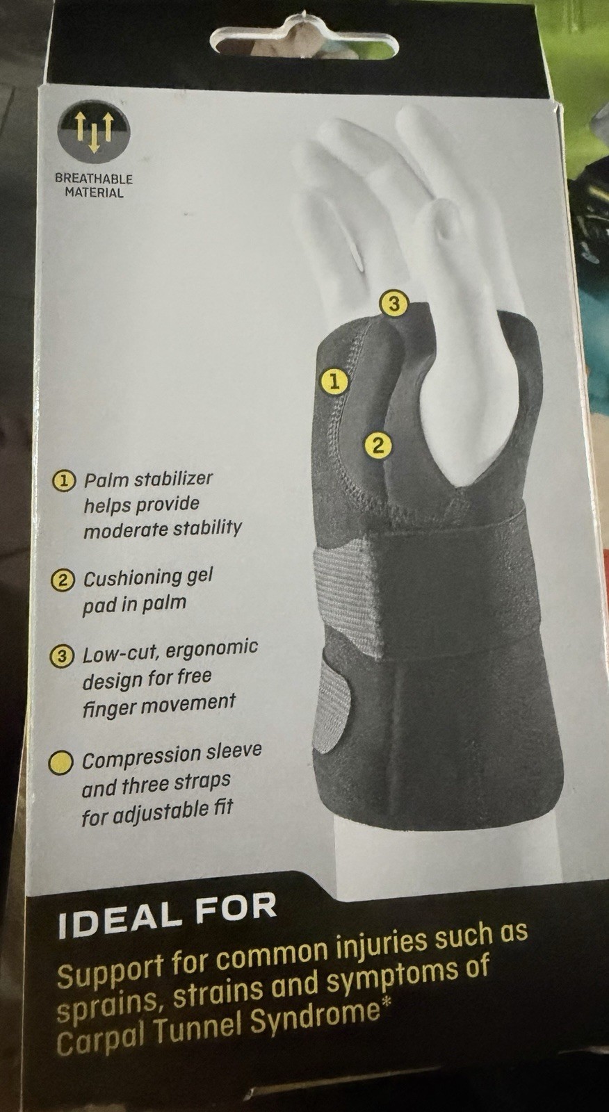 FUTURO Right Wrist Compression Stabilizing Brace L/XL Black
