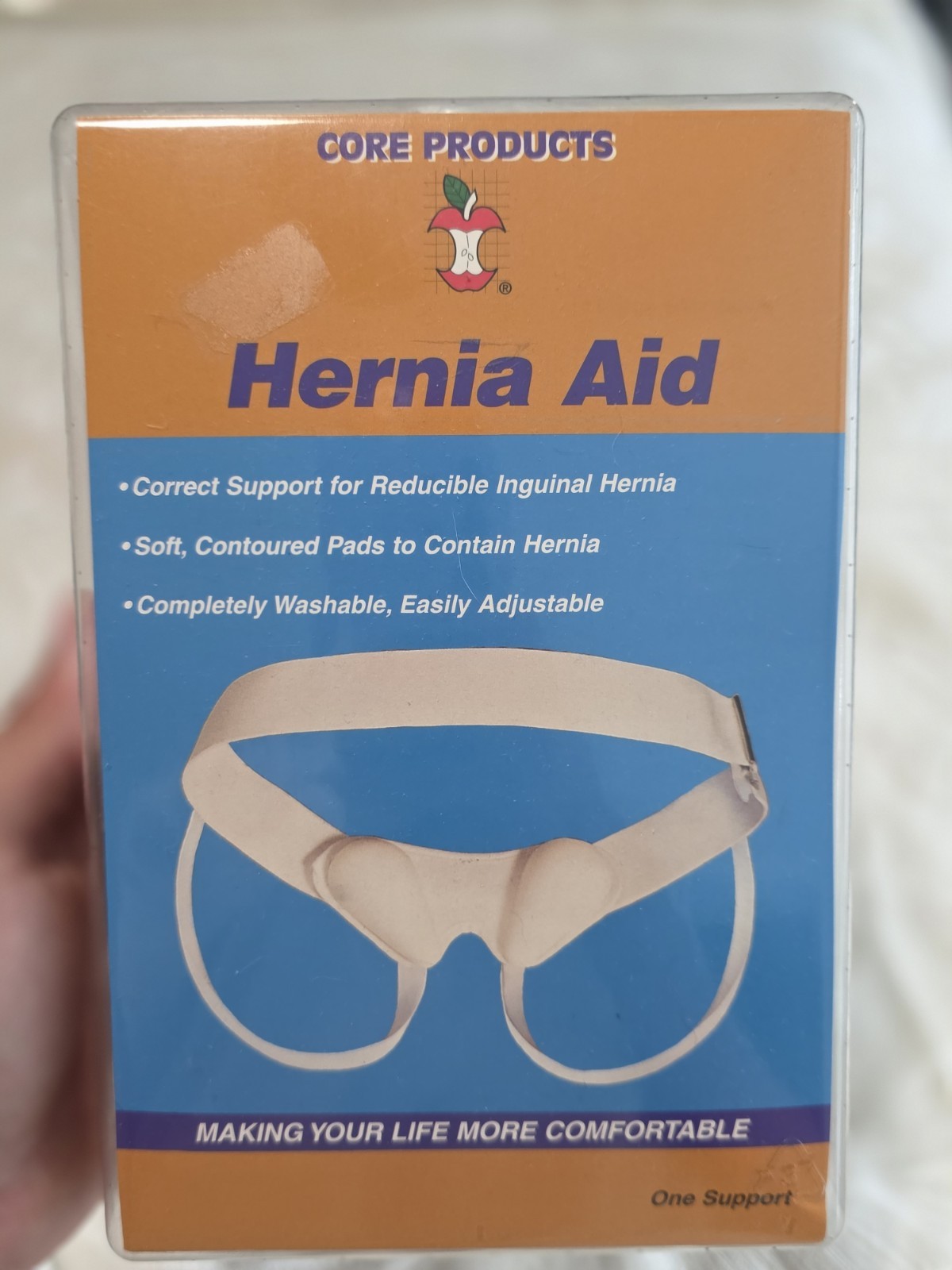 Core Products Hernia Aid Groin Hernia Support Brace Size M Beige Adjustable