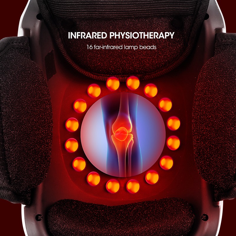 3-in-1 Cordless Knee Massager with Heat Vibration Red Light Therapy Pain Relief