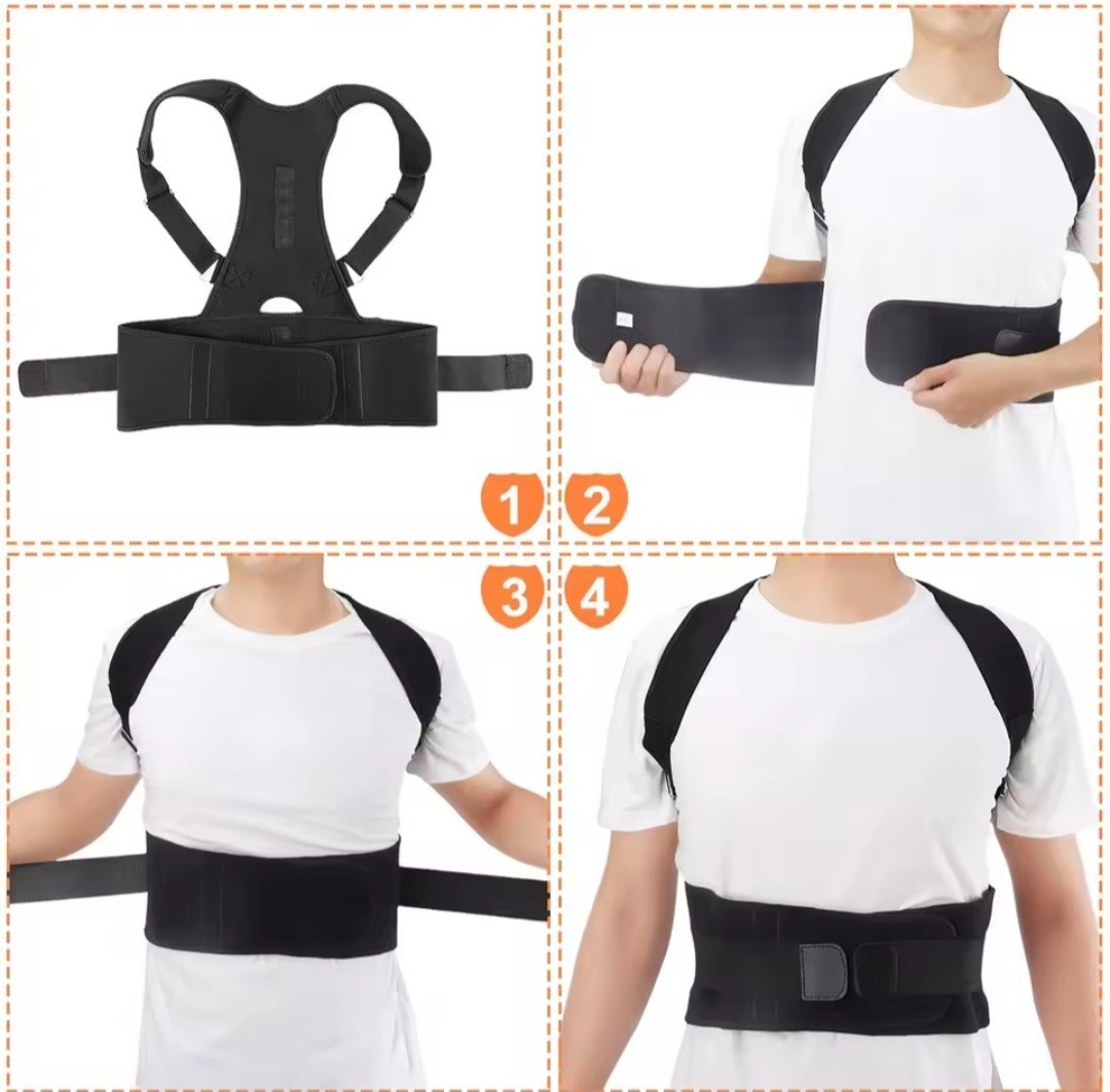 Magnetic Posture Corrector Back Shoulder Brace Belt Adjustable S-4XL