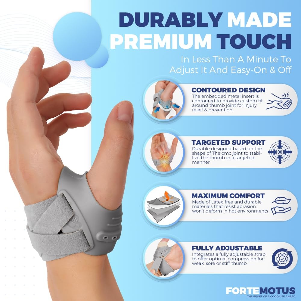 CMC Thumb Brace Joint Support Stabilizer For Pain Relief Tendonitis Beige