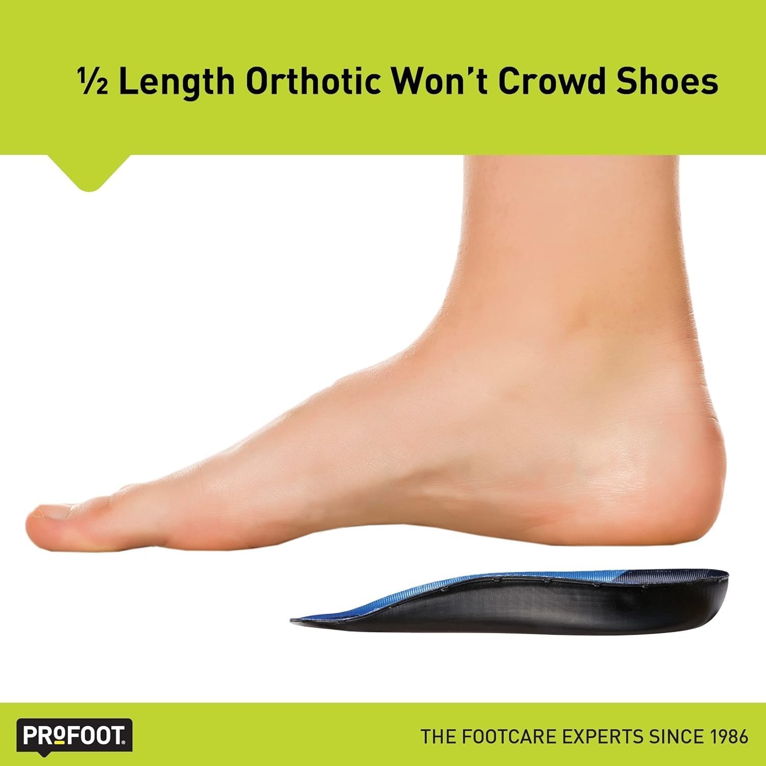 PROFOOT Orthotic Insoles For Plantar Fasciitis & Heel Pain, Men’s 8-13, 2 Pai…