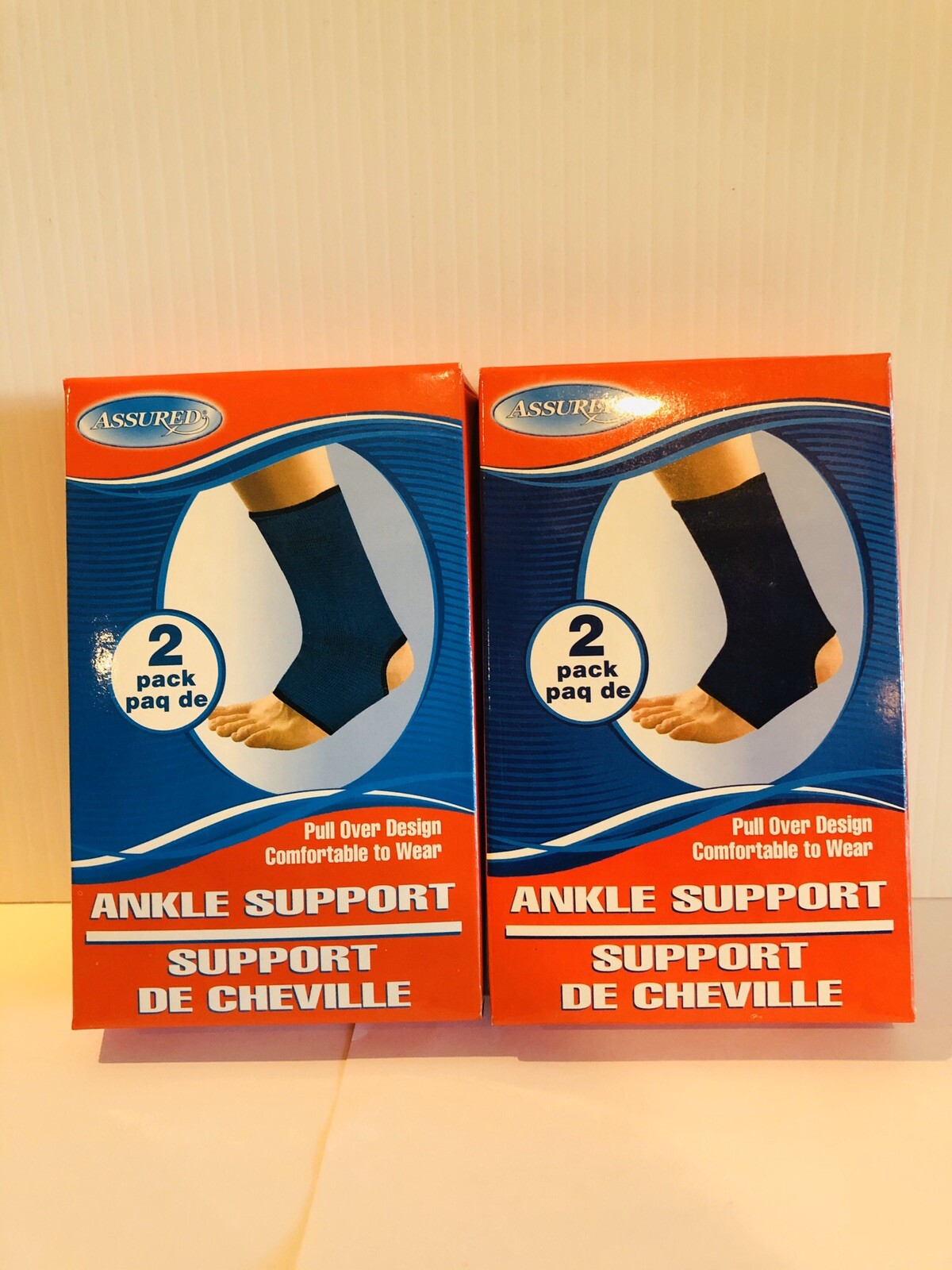 Lot of 2 Assured Ankle Support for Men or Women 2 pack