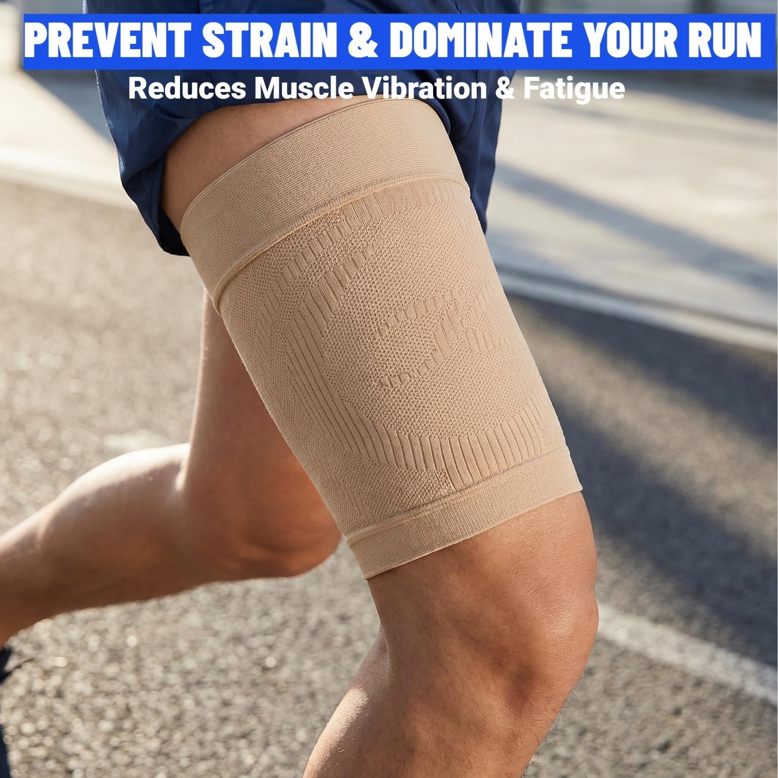 Thigh Compression Sleeves (Pair), Unisex, Hamstring Compression Sleeve for Qu…