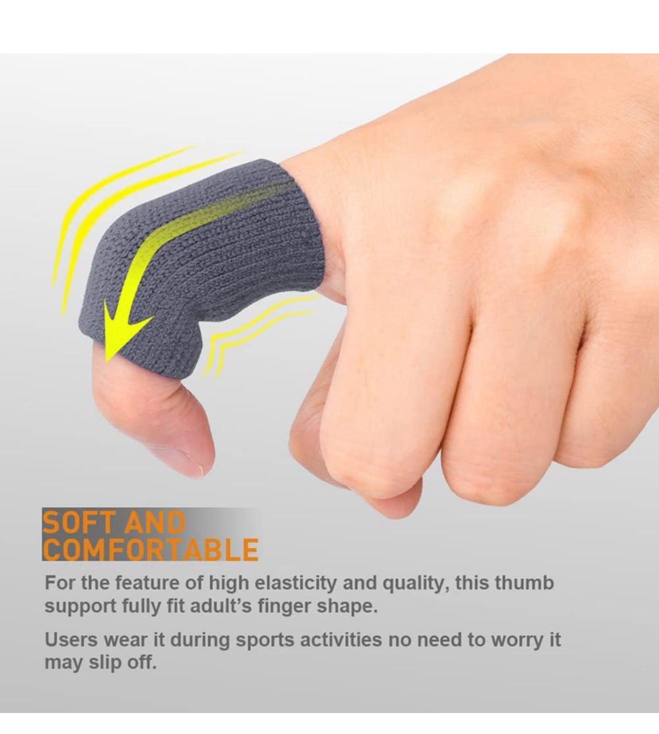 10Pcs Finger Sleeves Thumb Support Brace Compression Pain Relief Arthritis