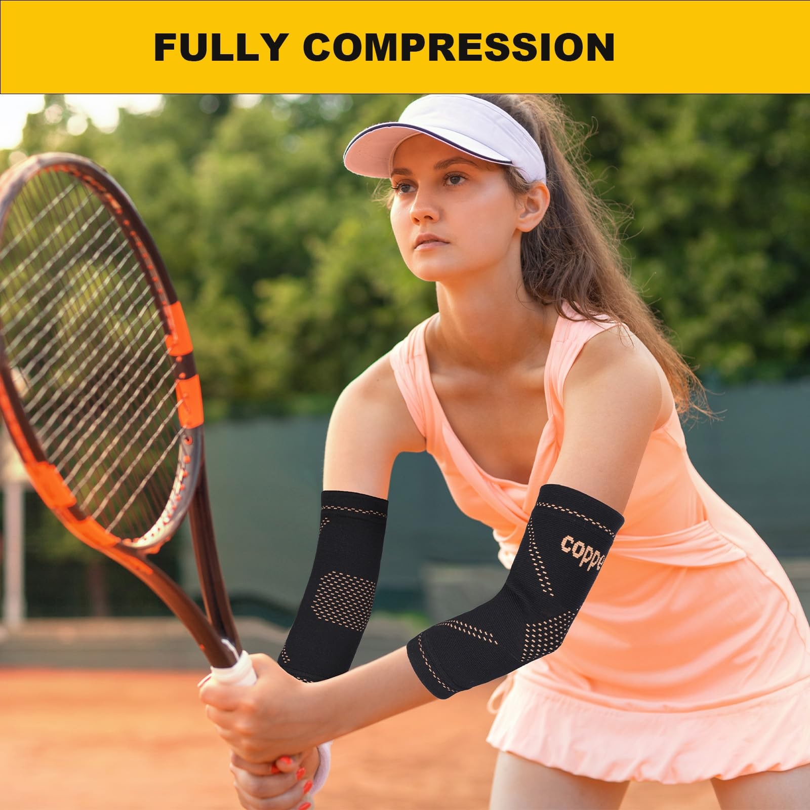 Copper Elbow Compression Sleeve,Elbow Brace for Tendonitis and Tennis Elbow,E…