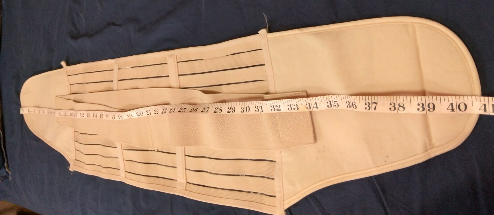 ChongErfei Waist Belt One Size Beige 80% Polyester 20% Spandex EUC