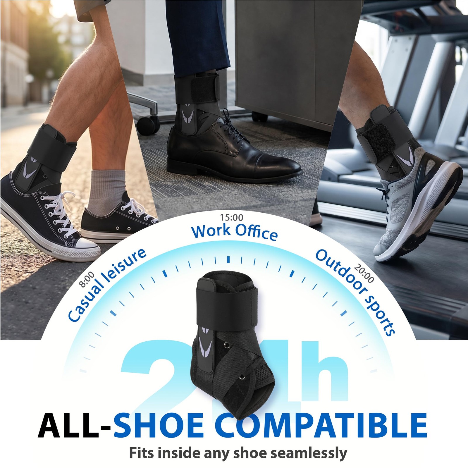 Ankle Brace for Men & , Adjustable Lace-Up Ankle for Sprained Ankle Recovery,…