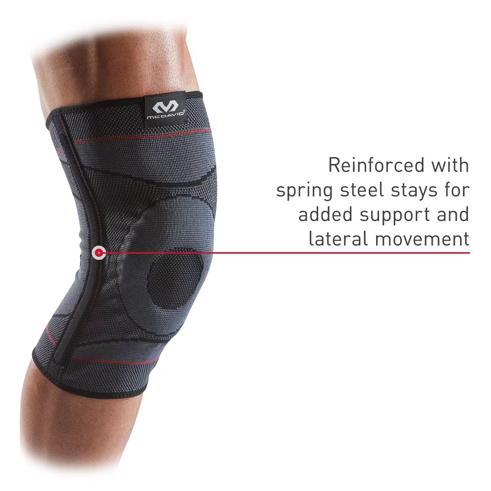 McDavid Sport Knee Knit Sleeve with Buttress and Stays – Gray –