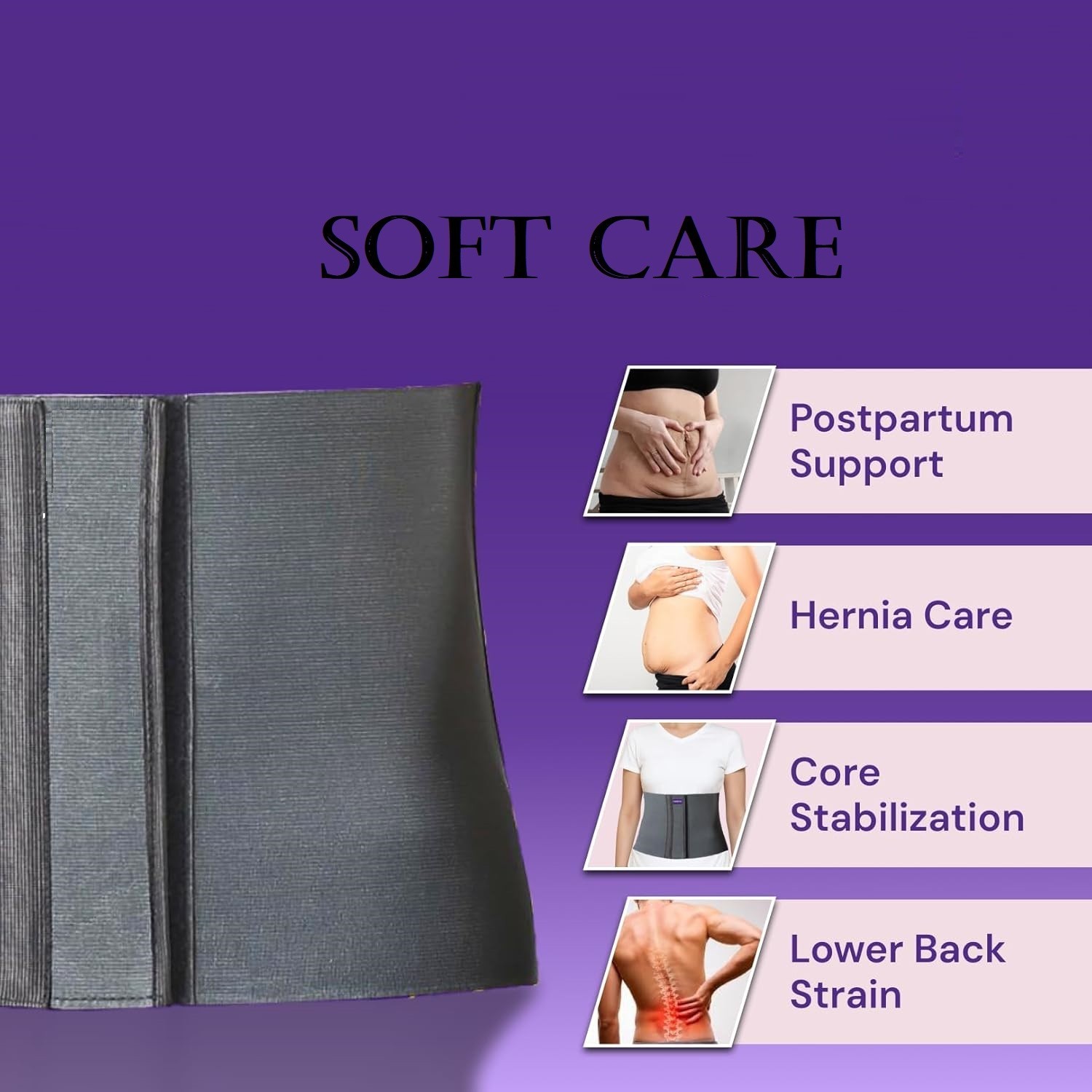 S.Abdominal Binder Postpartum Recovery Post Surgery C-Section Compression Belt