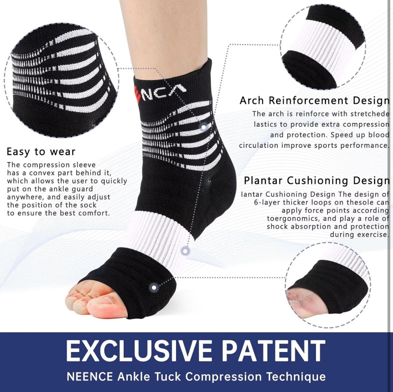 Ankle Brace for Women & Men, Foot Pain Relief Ankle Support, Achilles Tendoni…