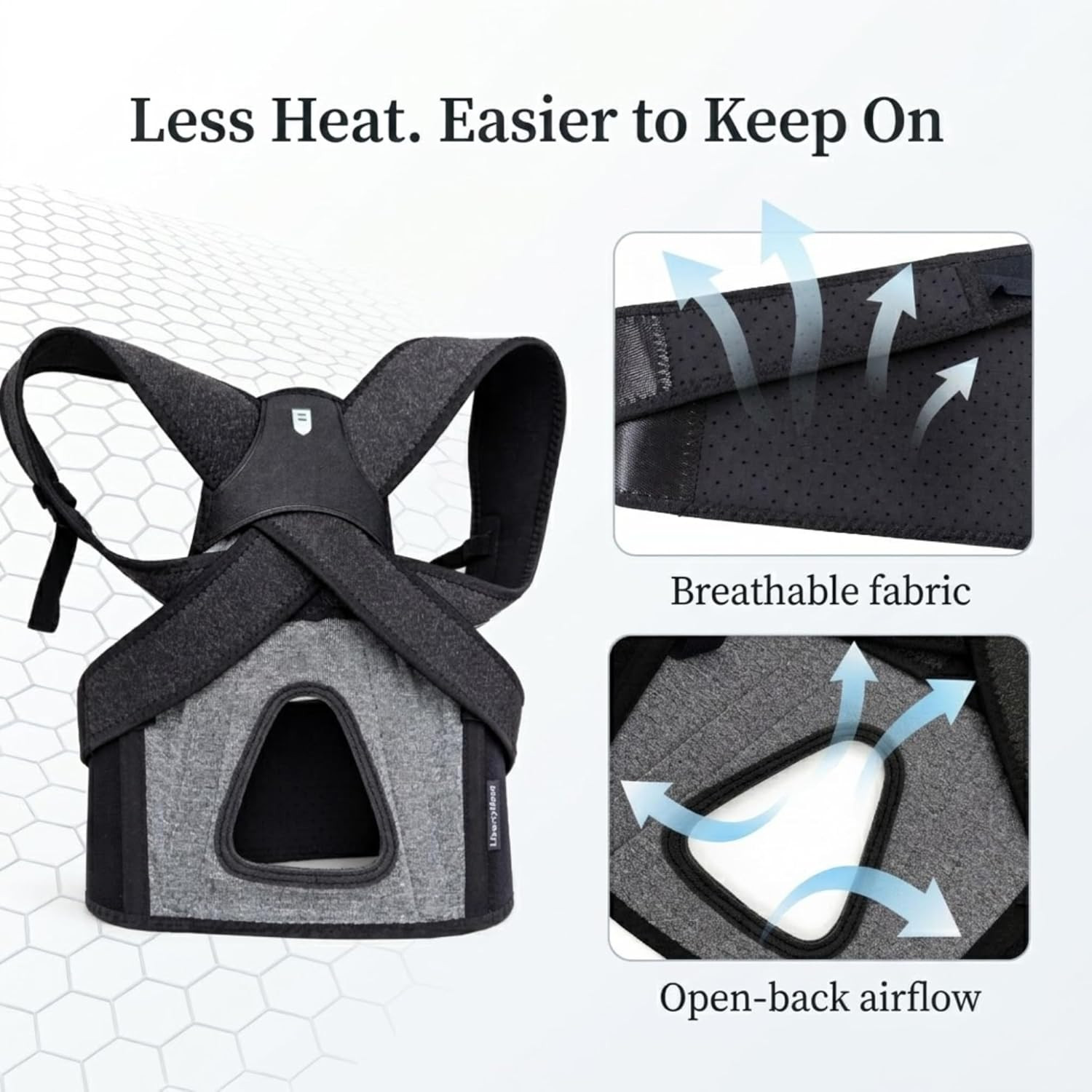 Posture Corrector for Women, Adjustable Upper-Back Brace for Shoulder & Upper-Ba